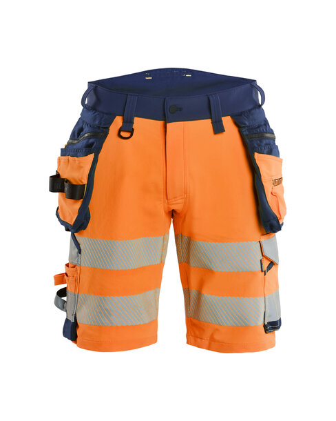 High Vis Shorts 4-Wege-StretchHigh Vis Orange/Marineblau