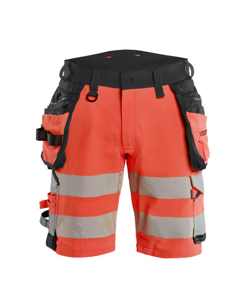 High Vis Shorts 4-Wege-StretchHigh Vis Rot/Schwarz