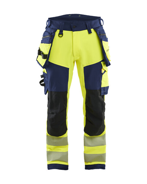 High Vis Hose 4-Wege-StretchHigh Vis Gelb/Marineblau