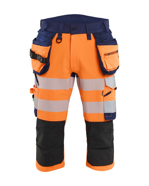HIGH VIS PIRATENHOSE 4-WEGE STRETCH High Vis Orange/Marineblau