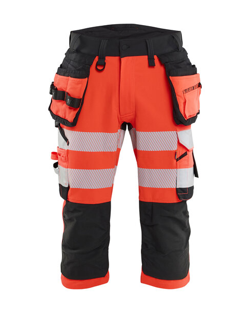 HIGH VIS PIRATENHOSE 4-WEGE STRETCH High Vis Rot/Schwarz
