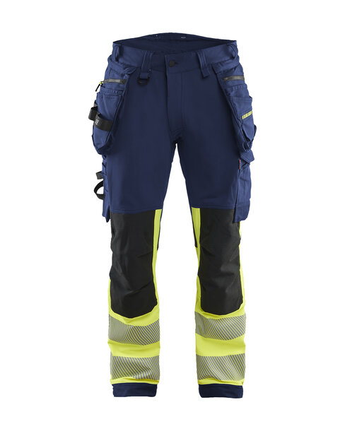 High Vis Hose 4-Wege-StretchMarineblau/ High Vis Gelb