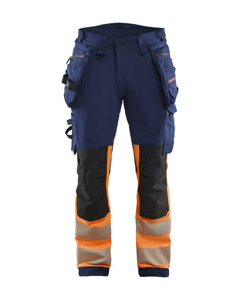 High Vis Hose 4-Wege-StretchMarineblau/Orange