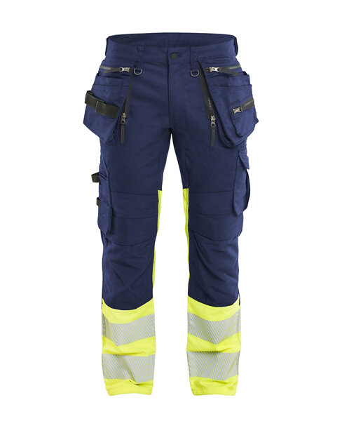High Vis Hose Stretch Marineblau/ High Vis Gelb