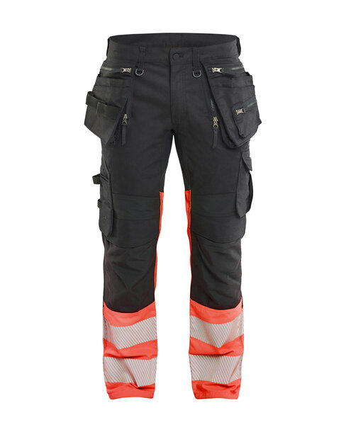 High Vis Hose Stretch Schwarz/High Vis Rot