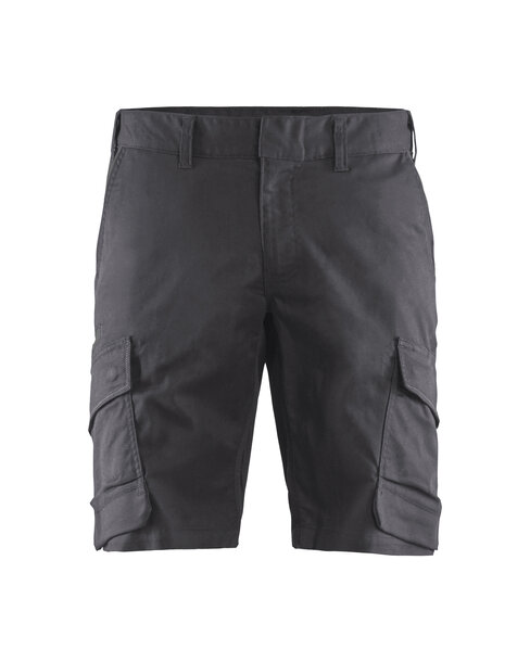Industrie Shorts Stretch Mittelgrau/Schwarz