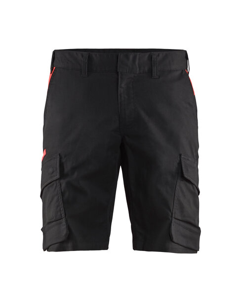 Industrie Shorts Stretch Schwarz/Rot