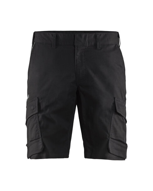 Industrie Shorts Stretch Schwarz/Dunkelgrau
