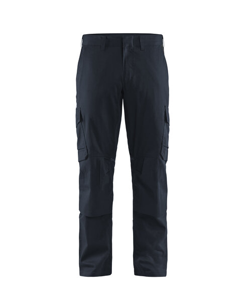 Industrie Arbeitshose Stretch mit Kniepolstertaschen Dunkel Marineblau/Schwarz