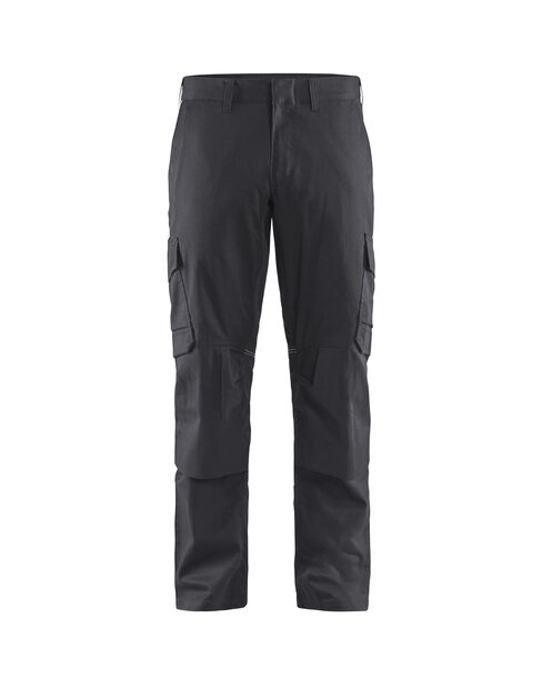 Industrie Arbeitshose Stretch mit Kniepolstertaschen Mittelgrau/Schwarz