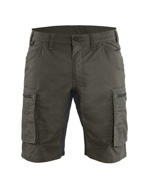Service Shorts Stretch Dunkel Olivgrün/Schwarz