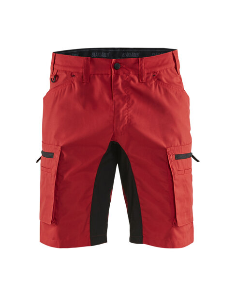 Service Shorts Stretch Rot/Schwarz