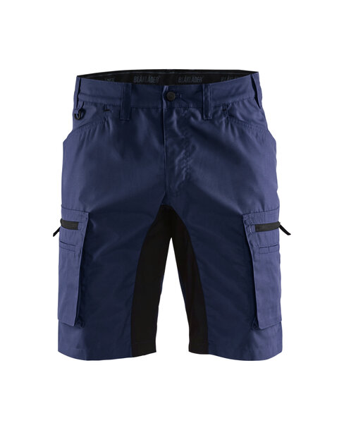 Service Shorts Stretch Marineblau/Schwarz