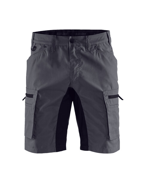 Service Shorts Stretch Mittelgrau/Schwarz