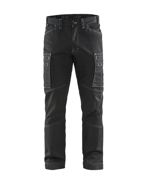 Service Arbeitshose Denim mit Stretch Schwarz