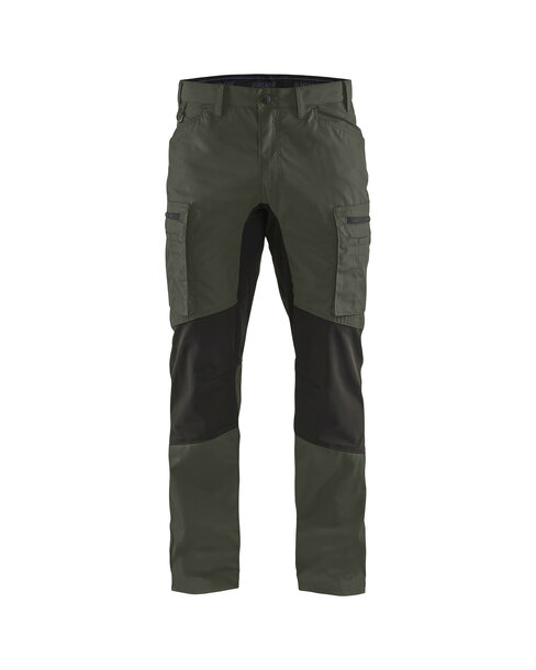 Service Arbeitshose Stretch Armygrün/Schwarz