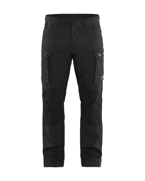 Flammschutz Arbeitshose inhärent mit Stretch Schwarz