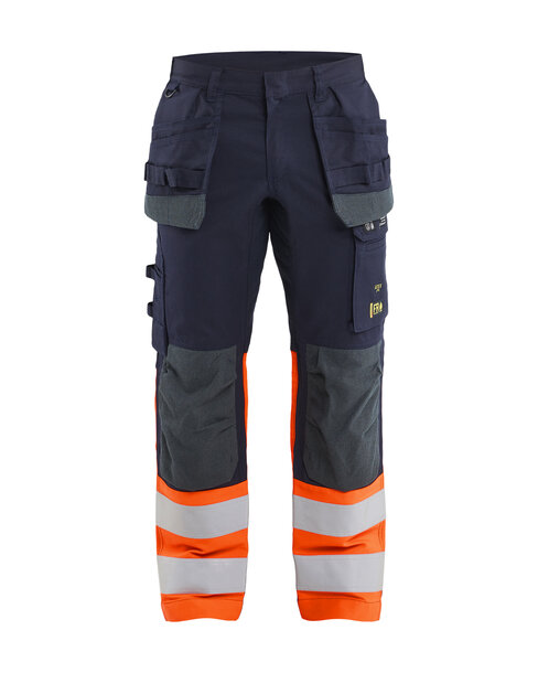 Multinorm Arbeitshose Inhärent mit Stretch Marineblau/Orange