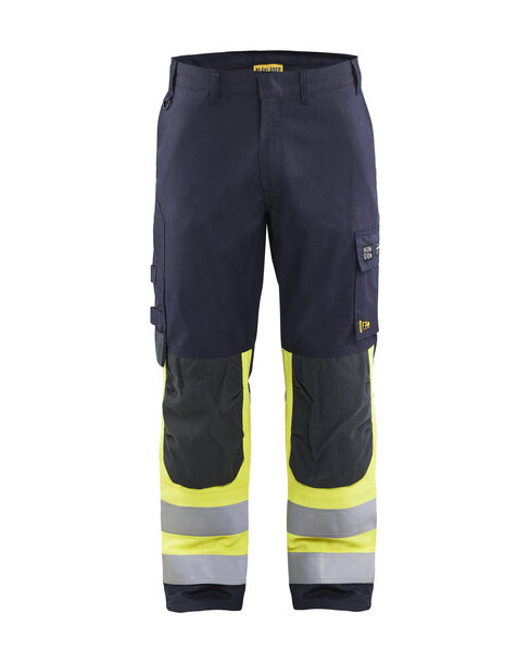Multinorm Arbeitshose Inhärent Marineblau/ High Vis Gelb