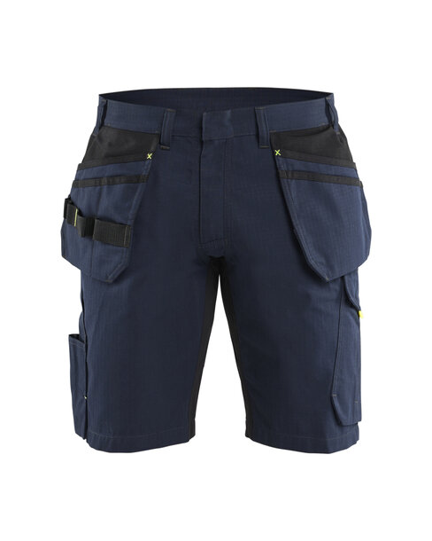 Service Shorts mit NageltaschenDunkel Marineblau/High Vis Gelb