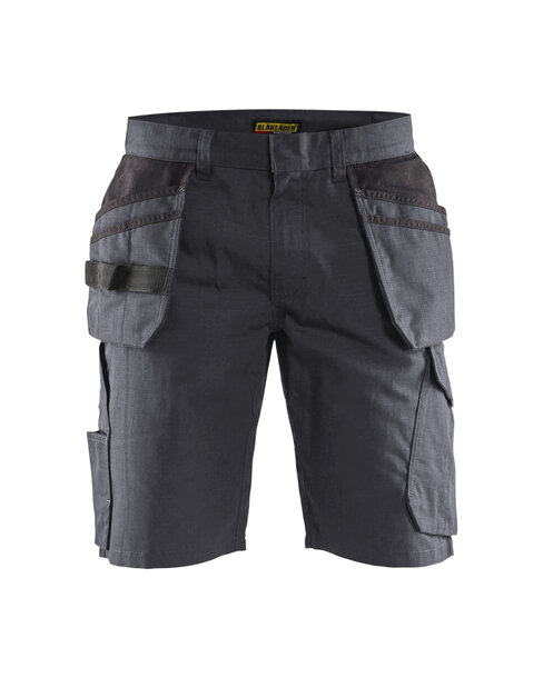 Service Shorts mit Nageltaschen Mittelgrau/Schwarz