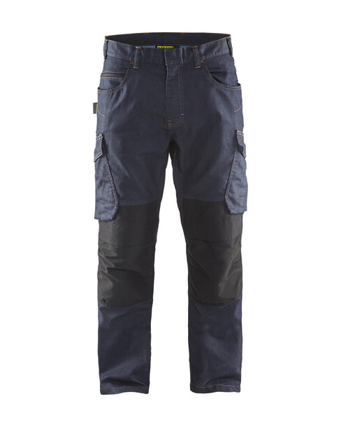 Service Arbeitshose Denim Stretch Marineblau/Schwarz