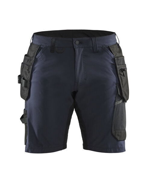 Handwerker Shorts 4-Wege-Stretch Dunkel Marineblau/Schwarz