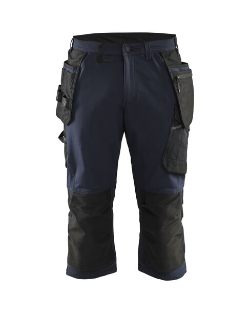 Handwerker Piratenhose 4-Wege-Stretch Dunkel Marineblau/Schwarz