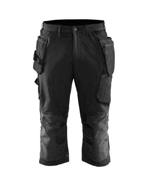 Handwerker Piratenhose 4-Wege-Stretch Schwarz/Dunkelgrau