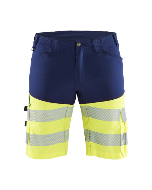 High Vis Shorts mit Stretch Marineblau/ High Vis Gelb