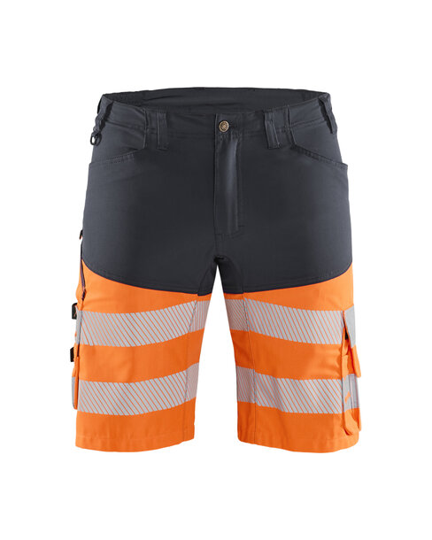 High Vis Shorts mit Stretch Mittelgrau/High Vis Orange