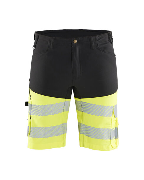 High Vis Shorts mit Stretch Schwarz/Gelb