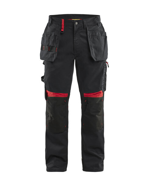Handwerker Arbeitshose Schwarz/Rot