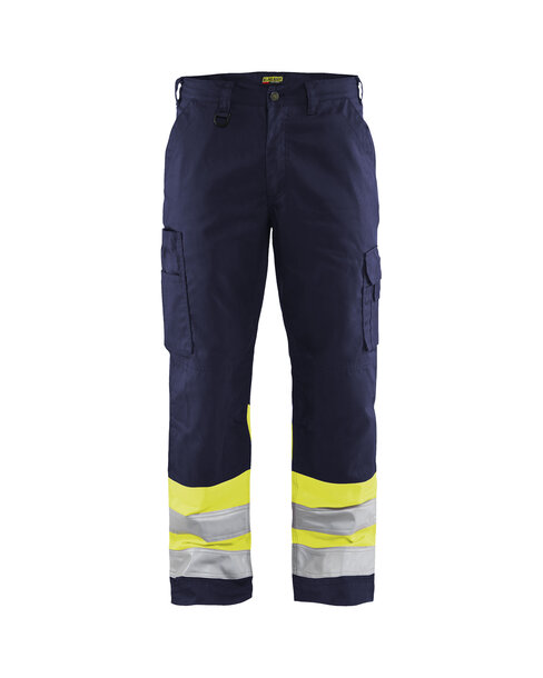 High Vis Arbeitshose Marineblau/ High Vis Gelb