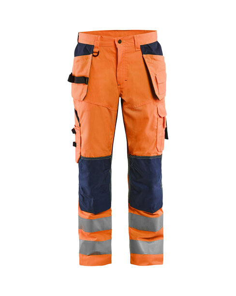 High Vis Arbeitshose mit Ventilationseffekt High Vis Orange/Marineblau
