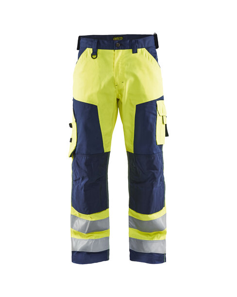 High Vis Arbeitshose ohne Nageltaschen High Vis Gelb/Marineblau