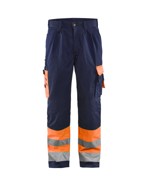High Vis Arbeitshose High Vis Orange/Marineblau