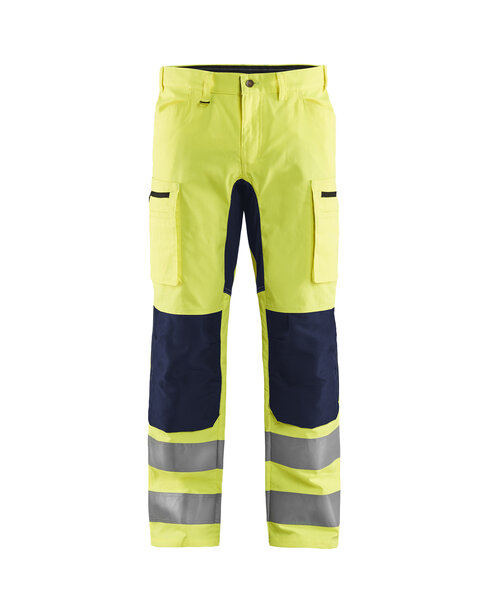 High Vis Arbeitshose mit Stretch High Vis Gelb/Marineblau