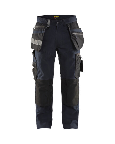 Handwerker Arbeitshose mit Stretch Dunkel Marineblau/Schwarz