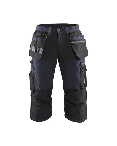 Piratenhose Stretch Dunkel Marineblau/Schwarz