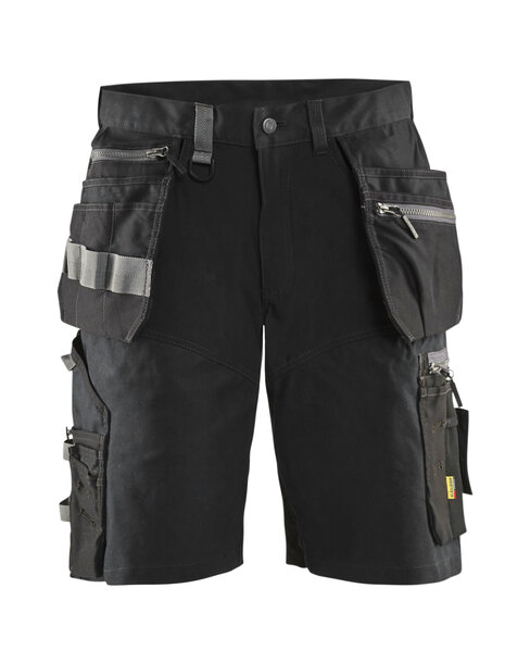 Handwerker Shorts mit Stretch Schwarz