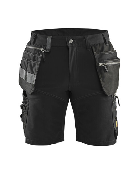Handwerker Shorts mit Stretch Schwarz