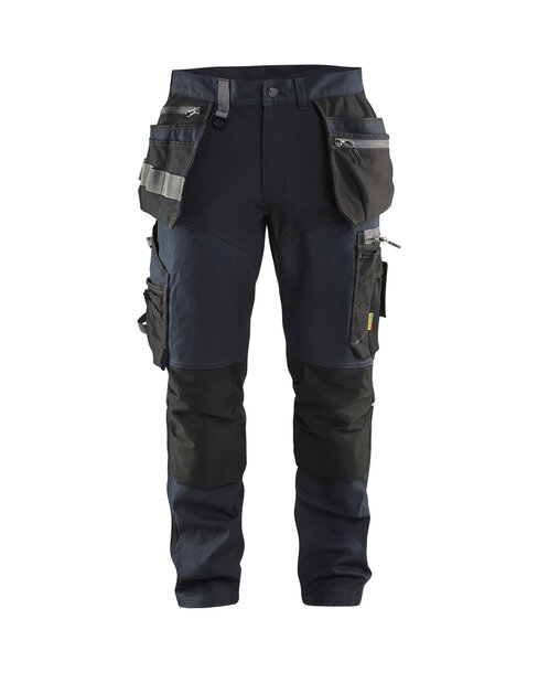 Handwerker Arbeitshose mit Stretch Dunkel Marineblau/Schwarz