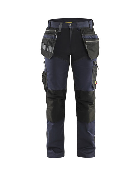 Handwerker Arbeitshose mit Stretch Dunkel Marineblau/Schwarz