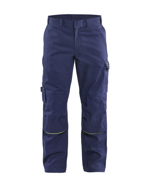 Schweißer Arbeitshose Marineblau/ High Vis Gelb