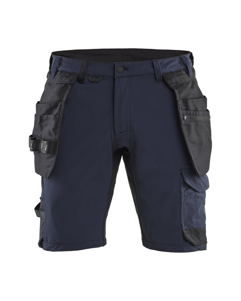 Handwerker Shorts 4-Wege-StretchDunkel Marineblau/Schwarz
