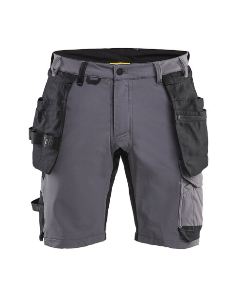 Handwerker Shorts 4-Wege-StretchMittelgrau/Schwarz