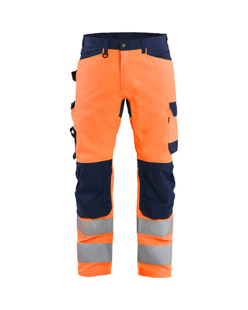 High Vis Arbeitshose High Vis Orange/Marineblau