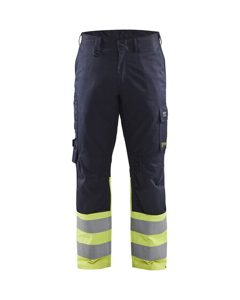 Arbeitshose Inhärent Stahl Marineblau/ High Vis Gelb