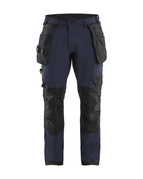 Handwerker Arbeitshose 4-Wege-StretchDunkel Marineblau/Schwarz